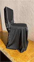 10 black cloth chair covers