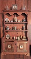 Wall Mount Curio Hutch w/ Collectibles