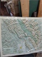 Glacier National Park Area Map,2 Big Sur Prints,