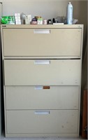 D - 4-DRAWER FILE CABINET W/ CONTENTS (G3)