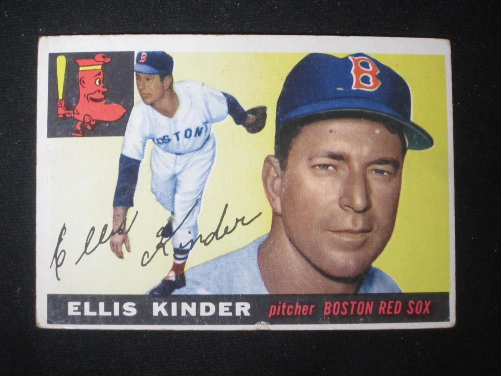 1955 TOPPS #115 ELLIS KINDER RED SOX