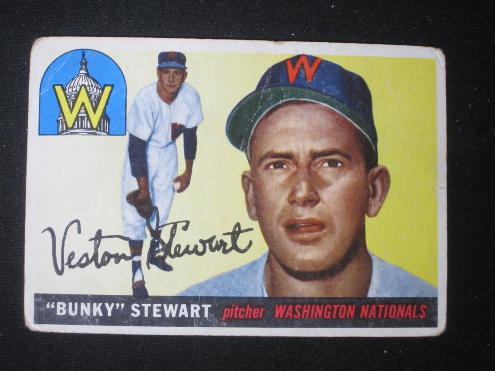 1955 TOPPS #136 BUNKY STEWART NATIONALS