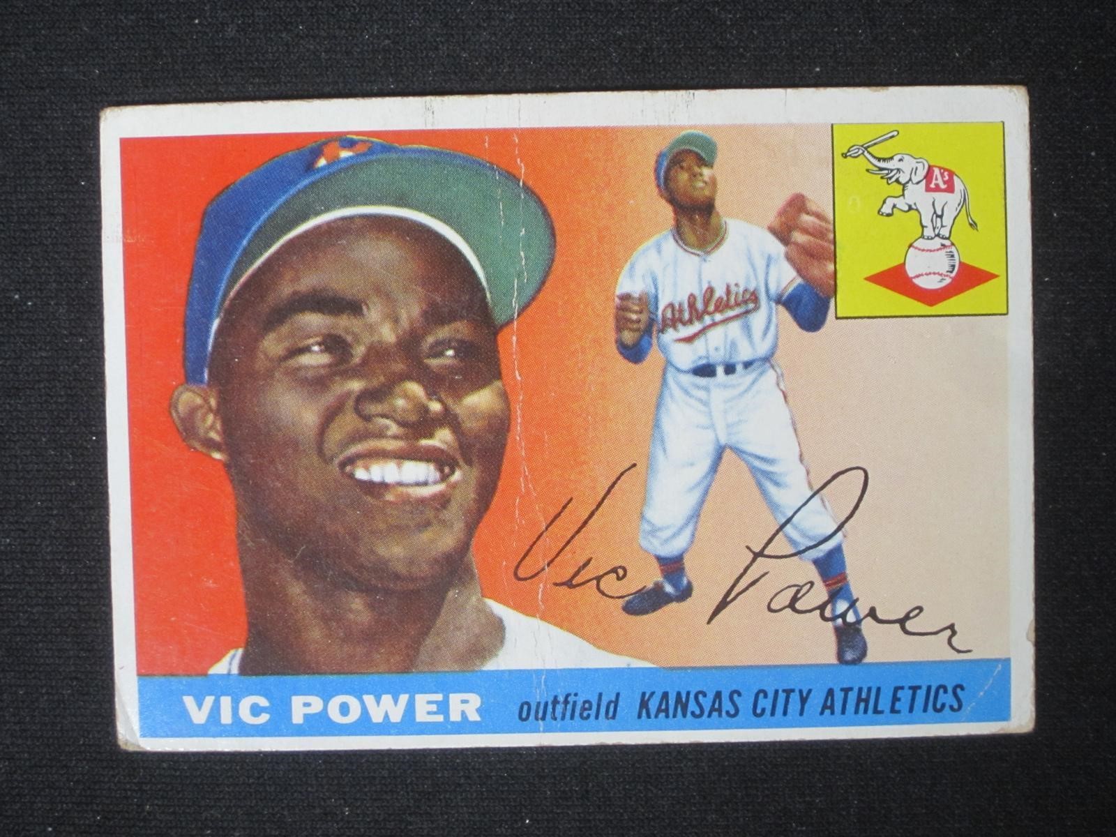 1955 TOPPS #30 VIC POWER KANSAS CITY A'S