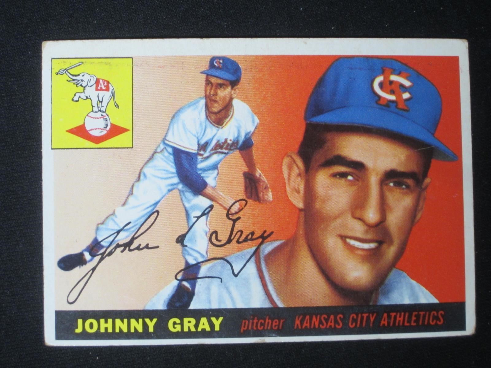 1955 TOPPS #101 JOHNNY GRAY ATHLETICS