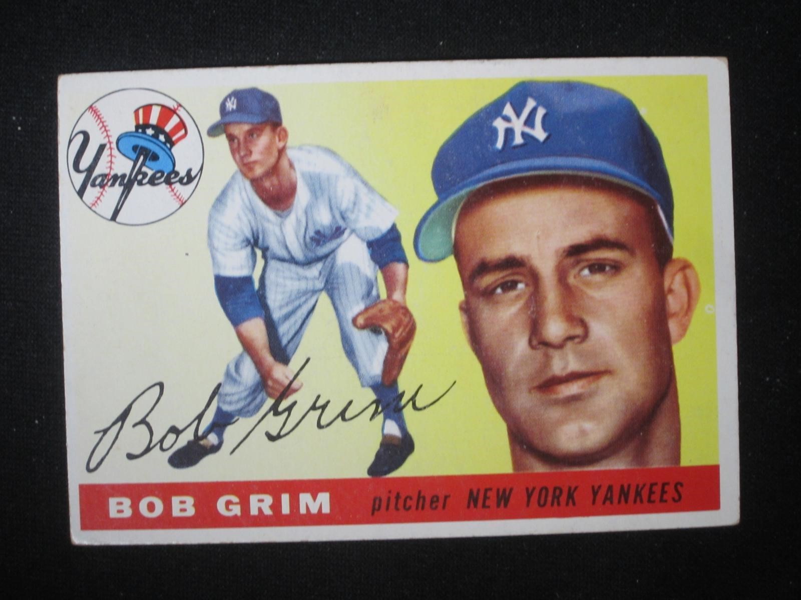 1955 TOPPS #80 BOB GRIM YANKEES VINTAGE