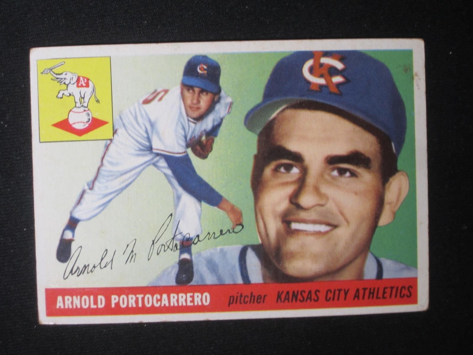 1955 TOPPS #77 ARNOLD PORTOCARRERO A'S