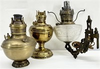Brass Oil Lamps / Parts