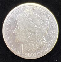 (Q) 1884 U.S. Morgan Silver Dollar