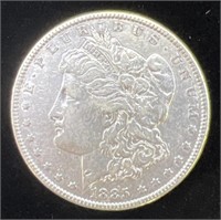 (Q) 1885 U.S. Morgan Silver Dollar