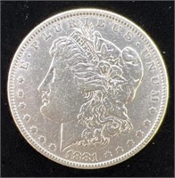 (Q) 1881 U.S. Morgan Silver Dollar