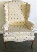 QUEEN ANNE STYLE WINGBACK CHAIR