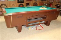 Pool Table With Pool Balls and Rack 91.75" X