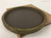 Stonebriar Rustic Wood & Metal Candle Tray