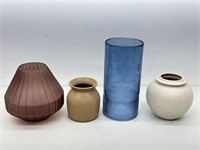 4 ct Glass & Ceramic Vases