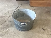 GALVANIZED PAIL WITH HANDLE =