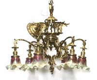 Ornate Brass Chandelier