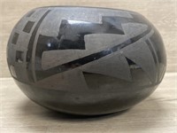 7" Wide Pueblo Carved Bowl