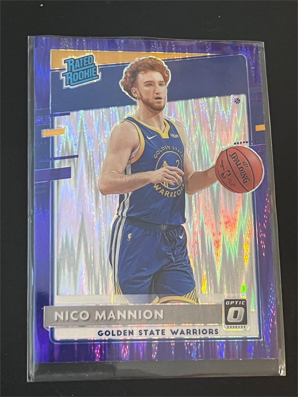 Nico Mannion Purple Shock Prizm Rated Rookie