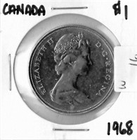 CANADIAN 1968 $1 DOLLAR COIN