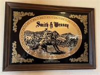 Smith & Wesson Framed Mirror, 30" X 40"