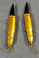 (2) Bullets Quick Release Knives