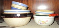 Vintage bowls and mixing bowls.