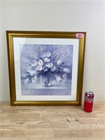 Gold framed flower ART