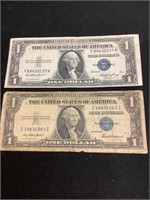 1935 E & F Blue Seal $1 Silver Certificates