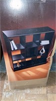 New in box cube bookcase, black finish, nine