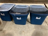 (3) Plastic Totes