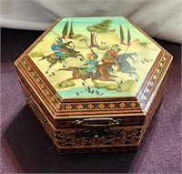 Vintage Middle Eastern Persian Khatam Trinket Box