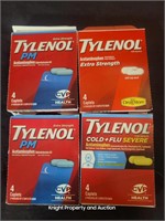 2 Tylenol PM, 1 Extra Strength, 1 Cold+Flu Severe