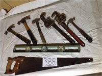 HAMMERS, PIPE WRENCHES, LEVEL & ETC.
