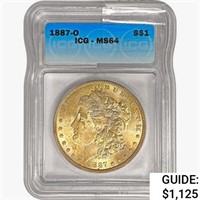 1887-O Morgan Silver Dollar ICG MS64