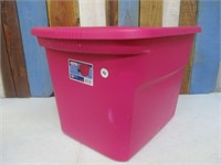 Sterlite Tote with Lid 18 Gallon Pink