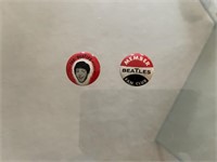 (2) Vintage Beatles Pins/Buttons