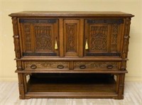 French Gothic Revival B.R. Pontremoli Oak Server.