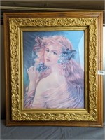 Framed Print Emile Vernon Edwardian woman