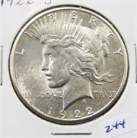 1922-S PEACE SILVER DOLLAR