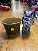 OWL AND TRASH CAN