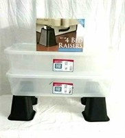 Bed Riser Set and Underbed Storage Containers