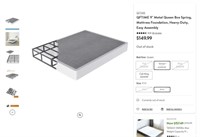 N2635  QFTIME 9" Metal Queen Box Spring