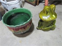 Vase and frog