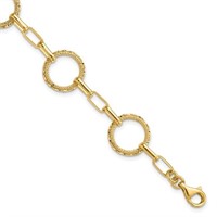 14K- Fancy Link Bracelet