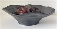 Raku Finish Studio Pottery Bowl