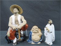 3 ORIENTAL POTTERY FIGURES