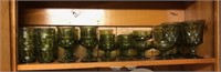 Large lot of nice green glasses- most are thumbna