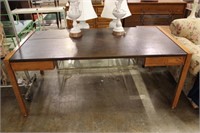 Modern Leather Top Desk