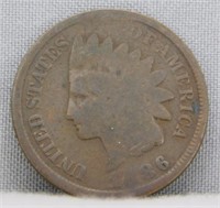 1886 Indian Head Penny. Note: Fair Condition.