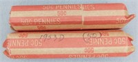 (2) Rolls of 1953-D Wheat Cents.